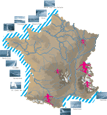 Carte des stations balnéaires , stations de ski et voies navigables